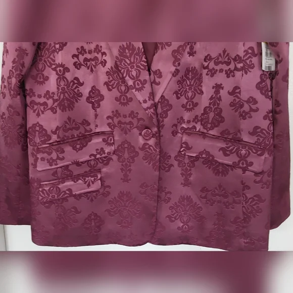 NWT...CINQ @ SEPT FAYE FLORAL BAROQUE SATIN JACQUARD 2 PIECE SUIT 8 - Picture 5 of 13